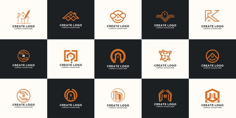 real estate and building logo design creativity