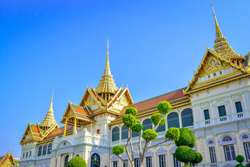 Fototapeta premium Temple of the Emerald Buddha (Wat Phra Kaew),Bangkok,Thailand. 