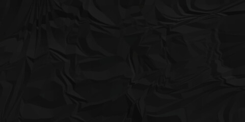 Old paper craft Close up texture of black cardboard crumple on a creased recycle black craft paper texture background. grunge wrinkle old paper.	
