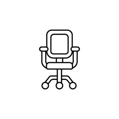 Chair icon design with white background stock illustration