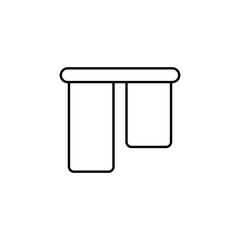 Align Top icon design with white background stock illustration