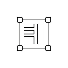 Layout icon design with white background stock illustration