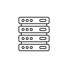 Server icon design with white background stock illustration