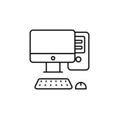 Computer icon design with white background stock illustration