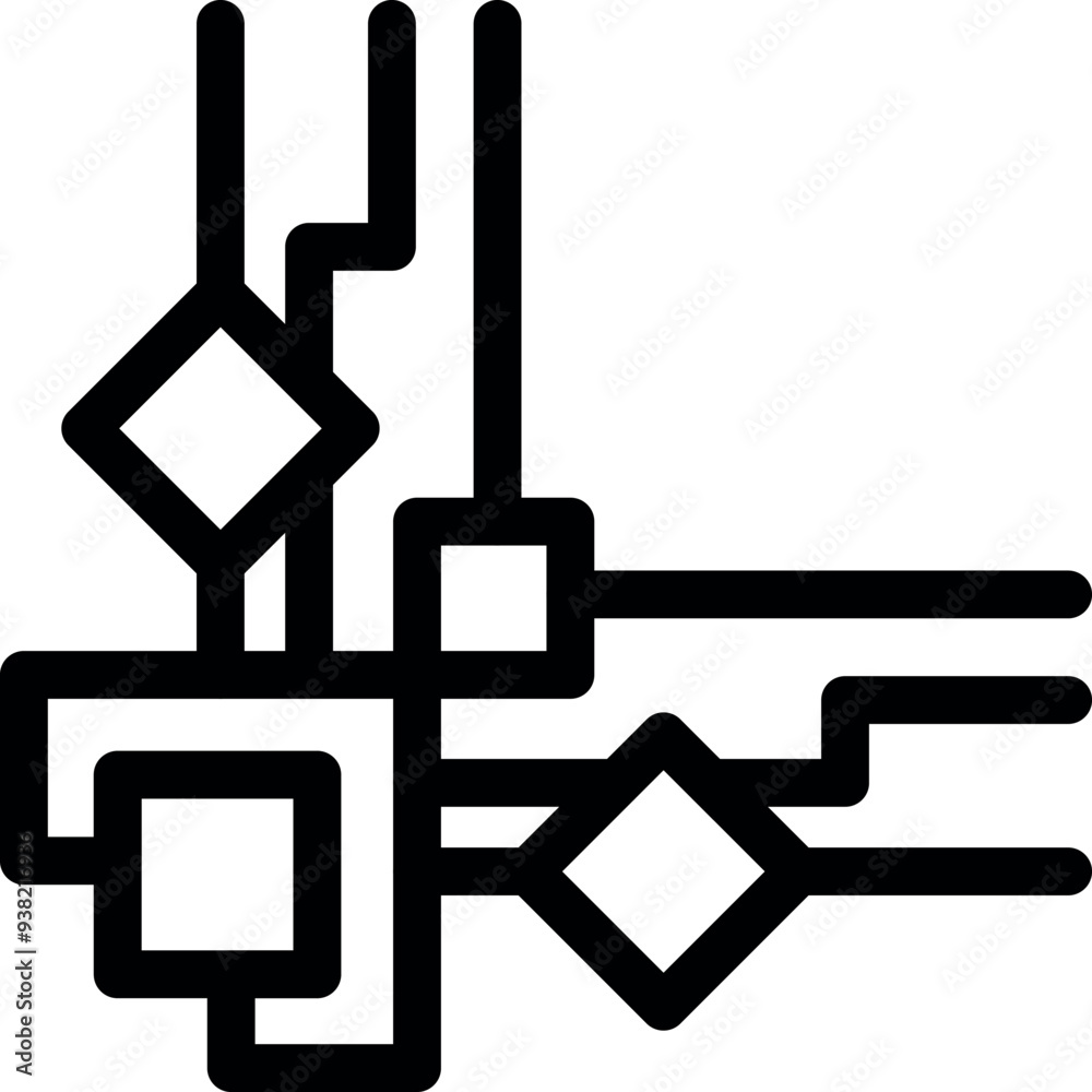 Poster abstract geometric shape connecting with line forming modern pattern suitable for background or elem