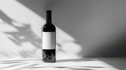 Mesmerizing low angle shot of glass bottle against matte white background captured beautifully in high resolution.