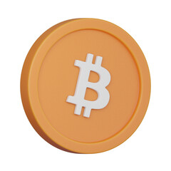 3d icon of bitcoin