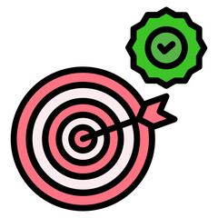 Target Achievement Icon Element For Design