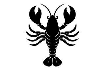 Lobster vector art silhouette illustration
