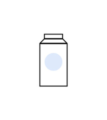 Simple illustration of a milk carton, representing dairy products, packaging, or food-related themes. Ideal for grocery, nutrition, or food industry designs with a clean, minimalistic style.