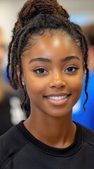 Eyoung woman high school counselor talking to student