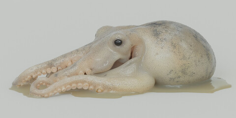 Close-up of an Octopus with Wet Skin