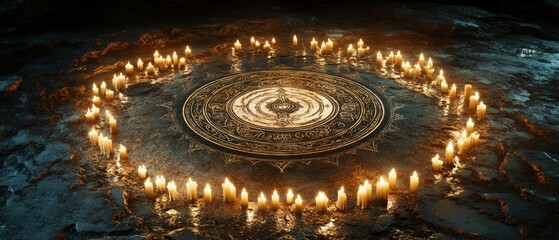 Obraz premium Seal of Solomon Mystical Ceremony Judaism, Islam Religion Spiritual Symbol