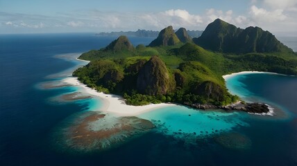 view of the sea and mountains