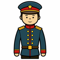 Military Uniforms on White Background