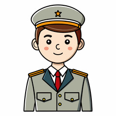 Military Uniforms on White Background