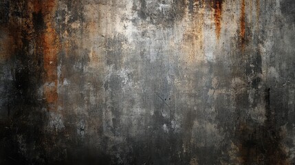 Fototapeta premium Rough, abstract grunge texture with heavy, dark brushstrokes and a worn, industrial look.