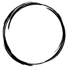 Aesthetic black circle text frame