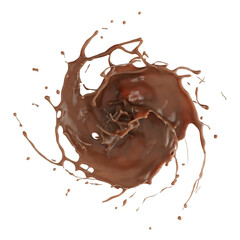 Chocolate Milk splash 3d realistic