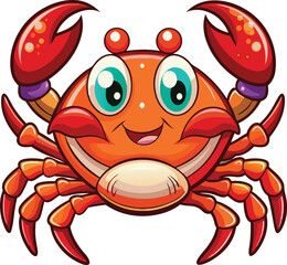 Cute Crab vector cartoon illustration