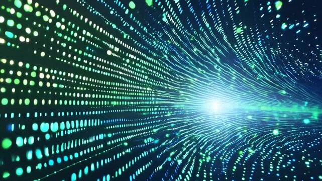抽象的なブルー グリーン データ ハーフトーン プラス背景技術ベクトル デザインGenerativeAI