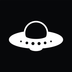 Set of Spaceship UFO icon collection. Flying saucer symbol. Vector Illustration.