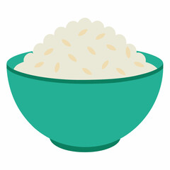 Rice Bowl on White vector