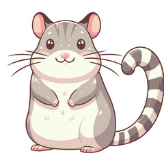 Cute Gerbil vector cartoon illustration