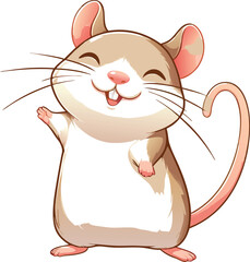 Cute Gerbil vector cartoon illustration