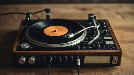 Obraz premium dj mixing music