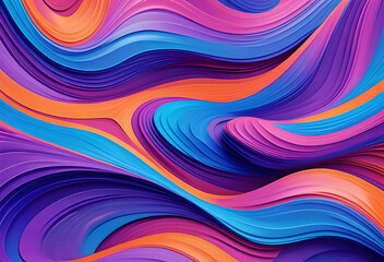 Obraz premium Digital abstract wavy pattern background flowing smooth curves with a minimalist and modern design