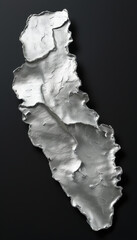 shaped thin piece of metal