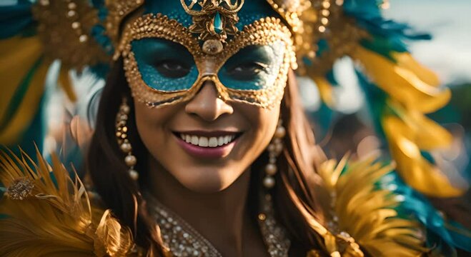 People celebrating carnival in Brazil.