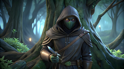 generate an image of a dense mystical forest