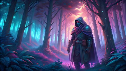 generate an image of a dense mystical forest