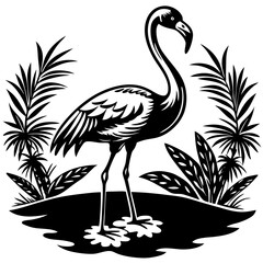Single-Leg Flamingo by the Pond vector
