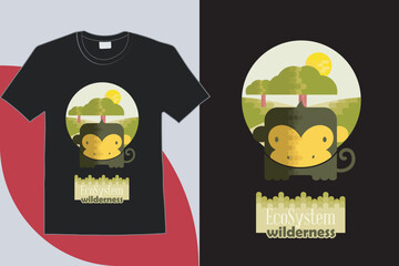 nature t-shirt design and illustration