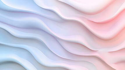 Obraz premium Abstract background with soft blue and pink wavy lines.