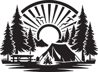 Camping T-shirt Design