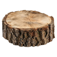 Tree Trunk Piece on Transparent Background