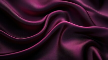 Fototapeta premium close-up of luxurious purple silk fabric with smooth, flowing folds.