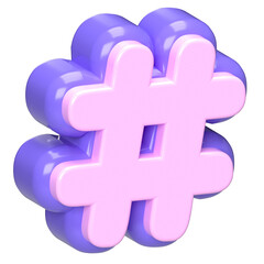 Purple and Pink Hashtag