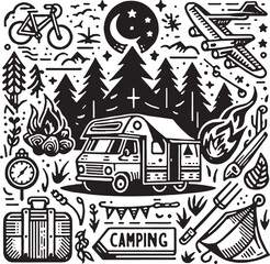 Camping T-shirt Design