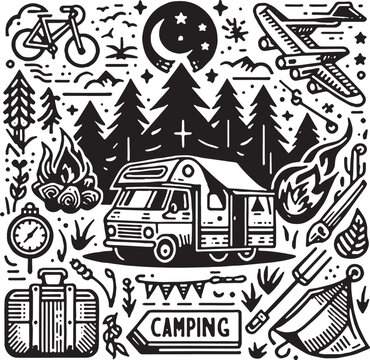 Camping T-shirt Design