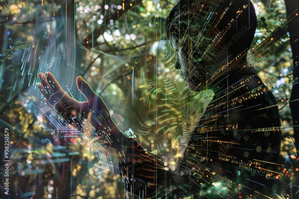 Leinwandbilder person holding cell phone in their hand, digital interface evolves beyond its programming