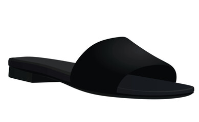 Black  woman sandal. vector illustration
