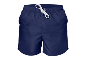 Swimming Shorts Solid Colors Swim Trunks 3 Pockets Swimming Beach Suit Isolated High-resolution Transparent Background.