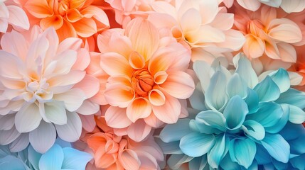 Fototapeta premium A delicate blend of soft petals and vibrant colors, bursting together in a mesmerizing display.
