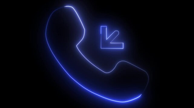the dialer call pack icon saber blue and light purple color glowing animation video on a black background 