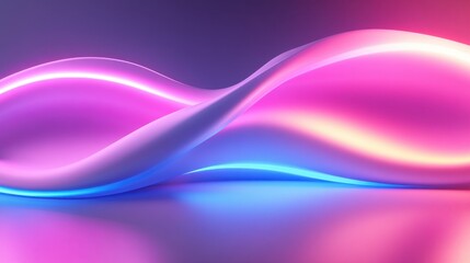 A colorful, abstract wave pattern with neon colors